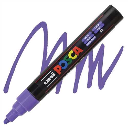 UNİ POSTER MARKÖRÜ POSCA PC-5M 1.8-2.5 LİLA 6 LI 1