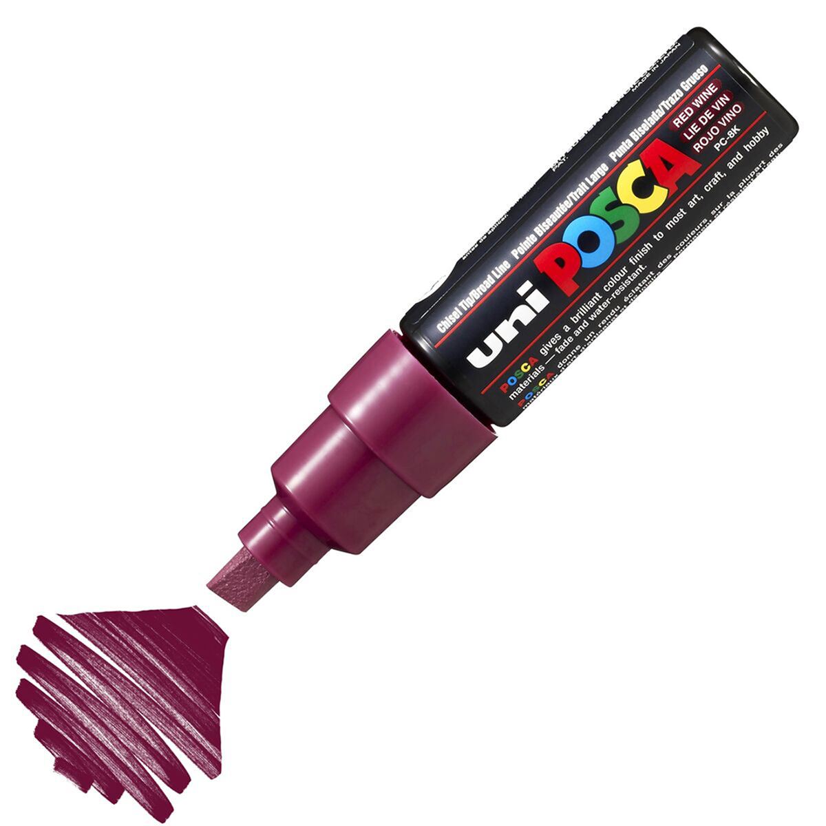 UNİ POSTER MARKÖRÜ POSCA PC-8K 8.0 ŞARAP KIRMIZI 6 LI 1