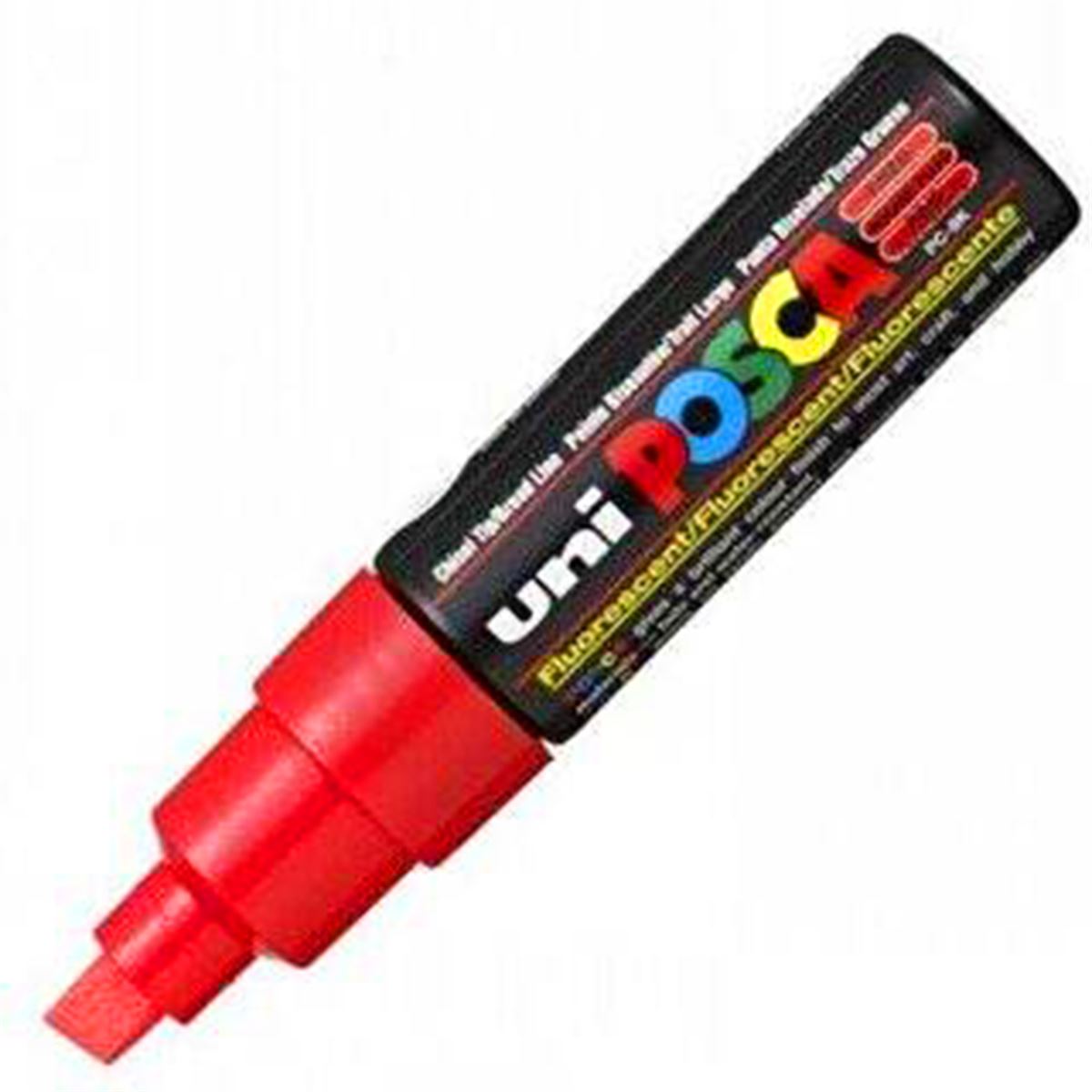 UNİ POSTER MARKÖRÜ POSCA PC-8K 8.0 FOSFORLU KIRMIZI 6 LI 1