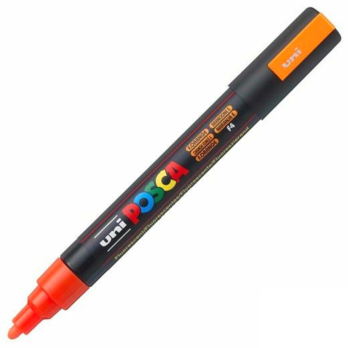 UNİ POSTER MARKÖRÜ POSCA PC-5M 1.8-2.5 FOSFORLU TURUNCU 6 LI 1