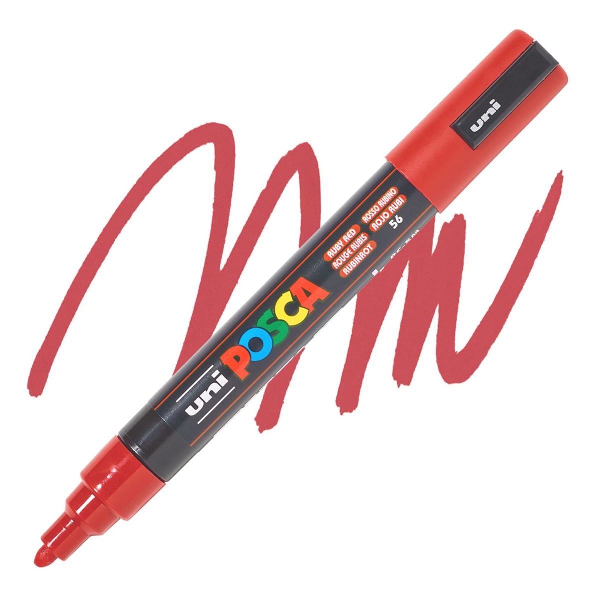 UNİ POSTER MARKÖRÜ POSCA PC-5M 1.8-2.5 YAKUT KIRMIZI 6 LI 1