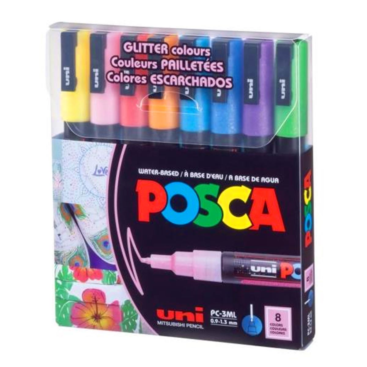 UNİ POSTER MARKÖRÜ POSCA PC-3ML-8C GC 0.9-1.3 SİMLİ 8 Lİ 1