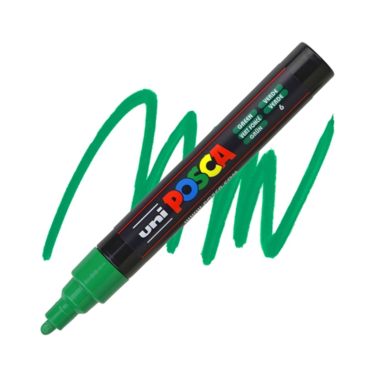 UNİ POSTER MARKÖRÜ POSCA PC-5M 1.8-2.5 YEŞİL 6 LI 1