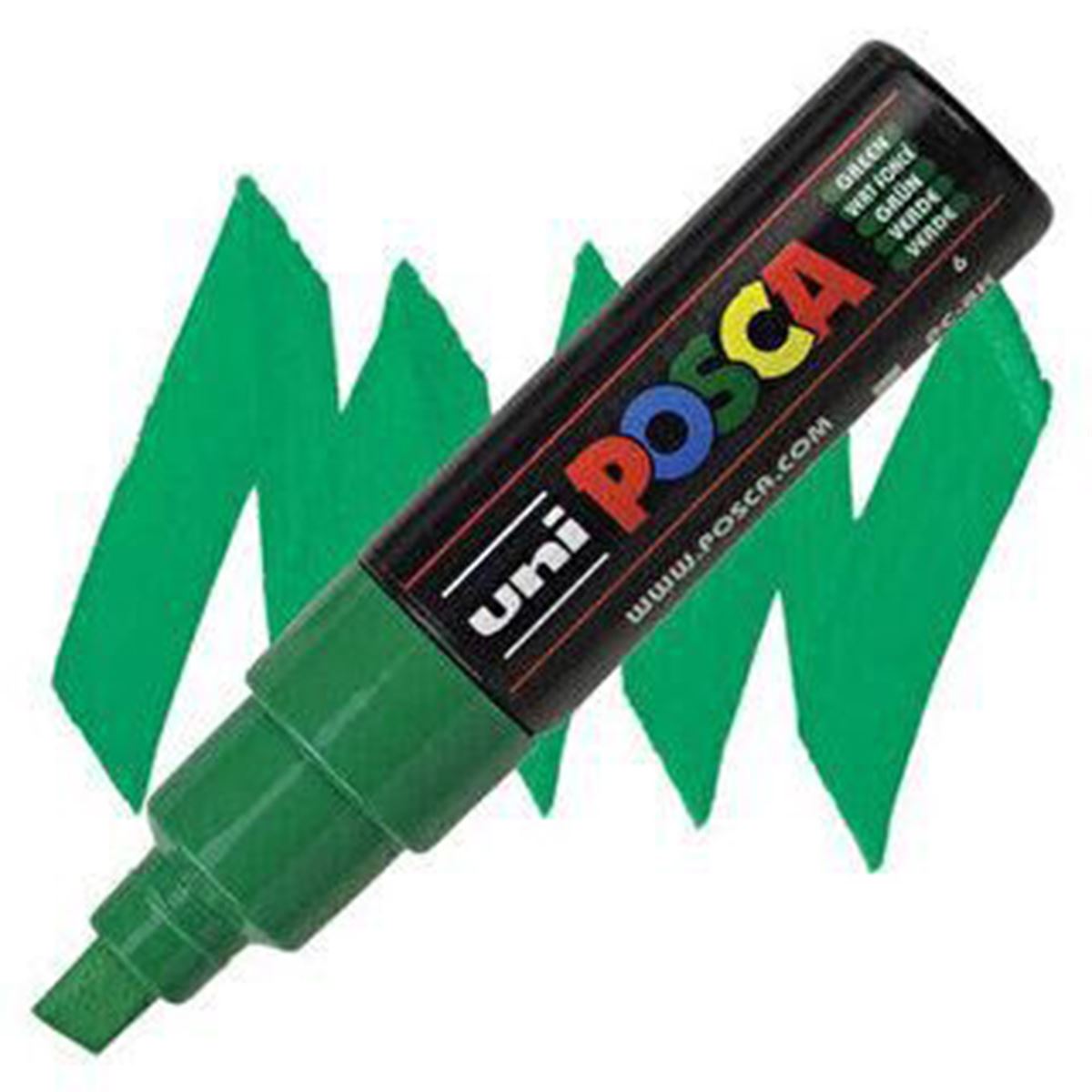 UNİ POSTER MARKÖRÜ POSCA PC-8K 8.0 YEŞİL 6 LI 1