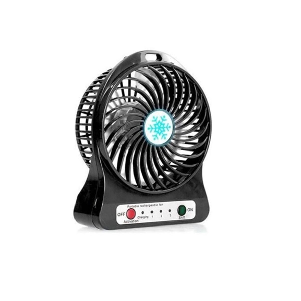 POLYGOLD PORTABLE FAN PG-631 MASAÜSTÜ MİNİ SİYAH ŞARJLI 1