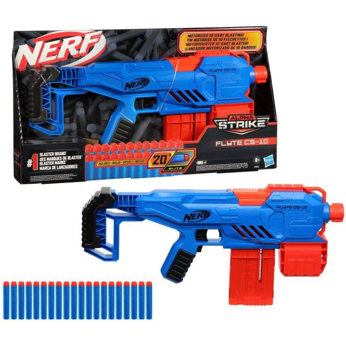 NERF ALPHA STRİKE E8696 FLYTE CS-10 YEDEKLİ 8+ 1
