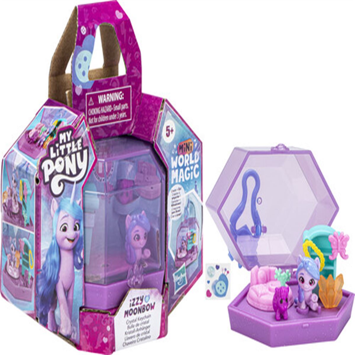 MY LİTTLE PONY F3872 MİNİ WORLD MAGİC İZZY MOONBOW KRİSTAL SÜPRİZ FİGÜR ANAHTARLIK 5+ 1