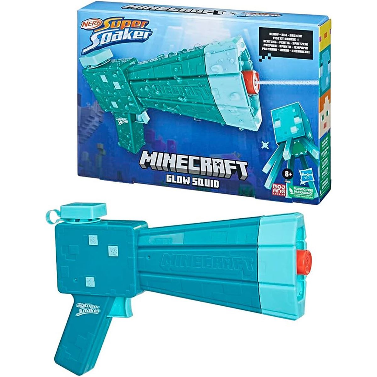 NERF SÜPER SOAKER F7600 MİNECRAFT GLOW SQUID 8+ 1