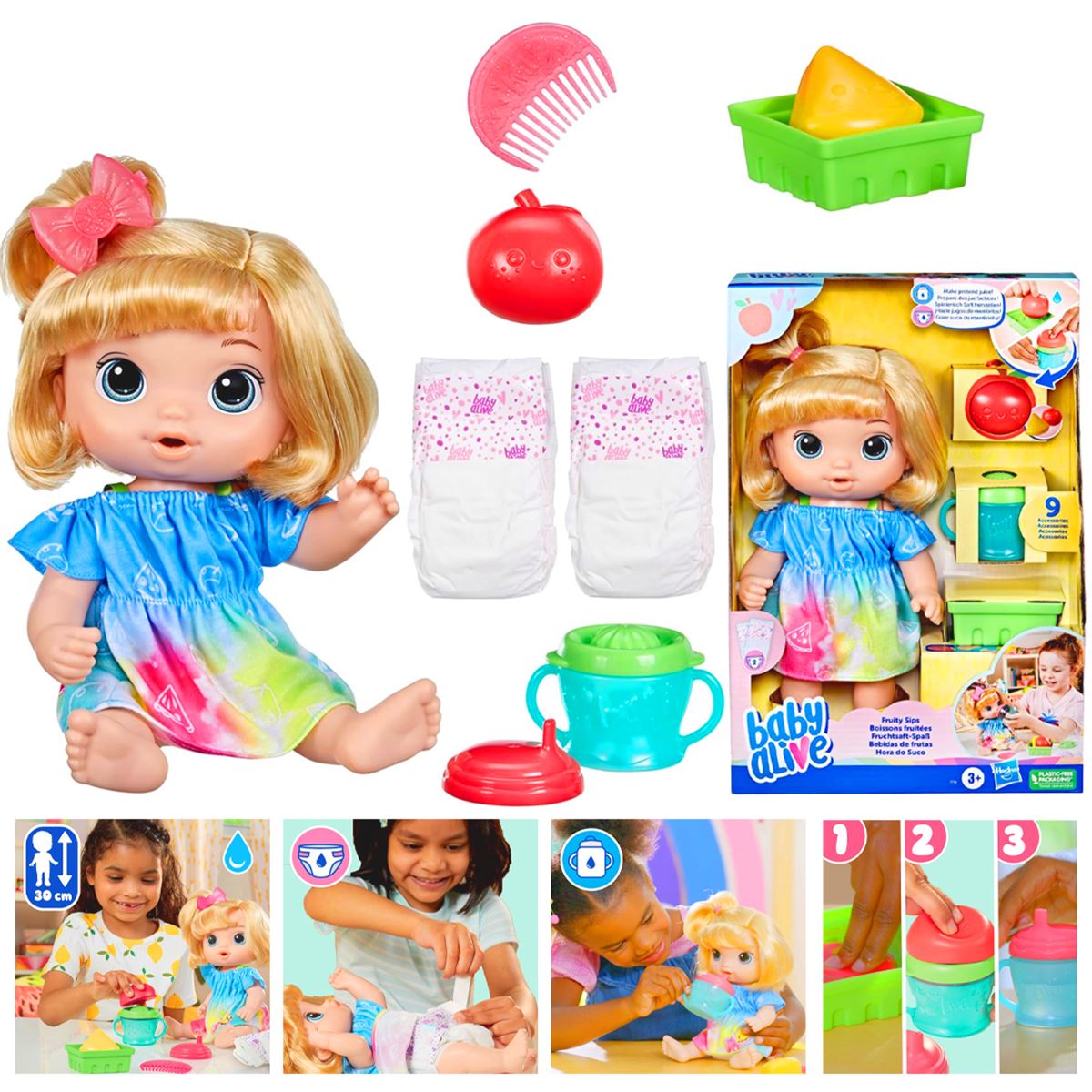 BABY ALİVE F7356 FRUİTY SİPS BEBEĞİM İLE EĞLENCELİ YUDUMLAR 3+ 1