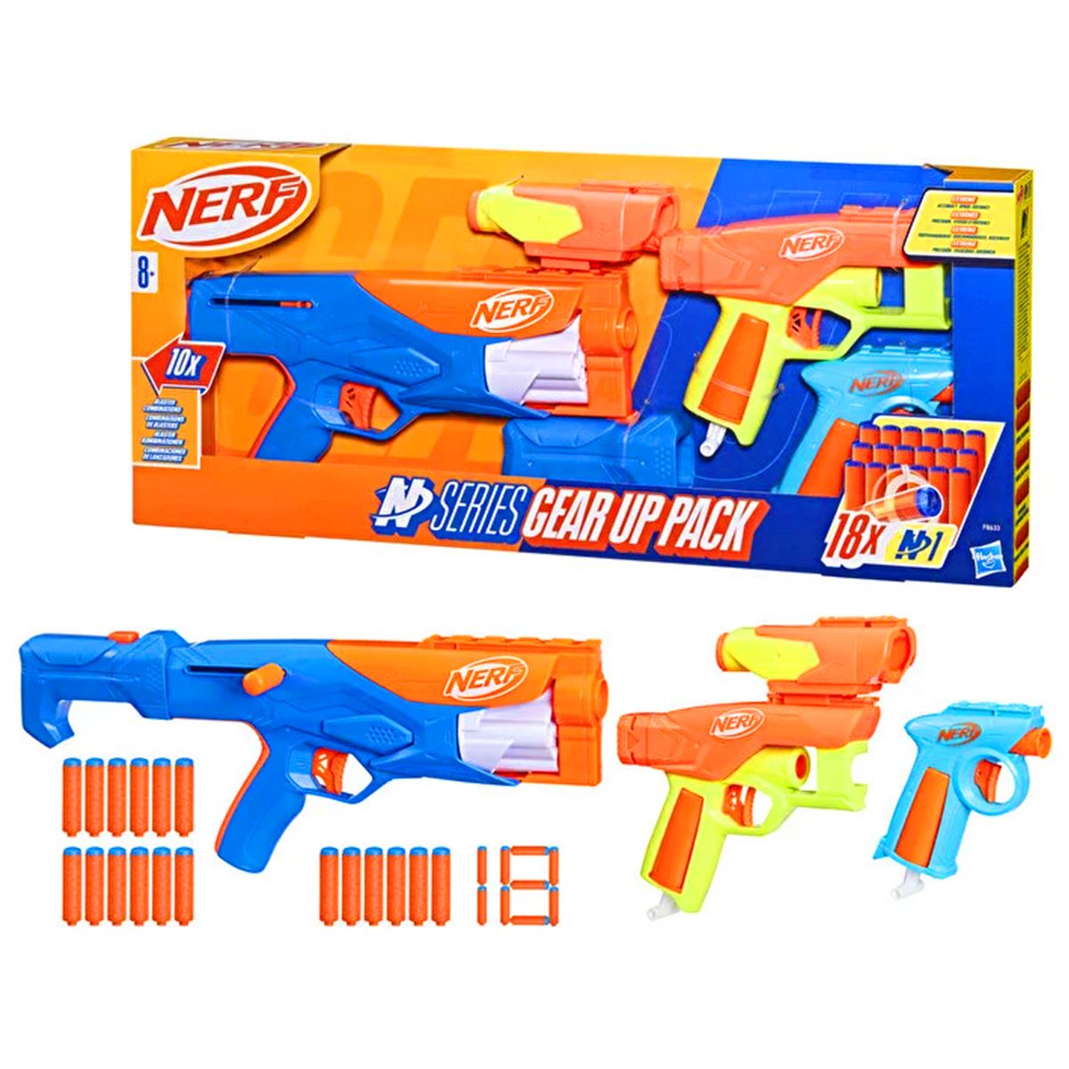 NERF N SERİES GEAR UP PACK F8633 18 MERMİ 8+ 1