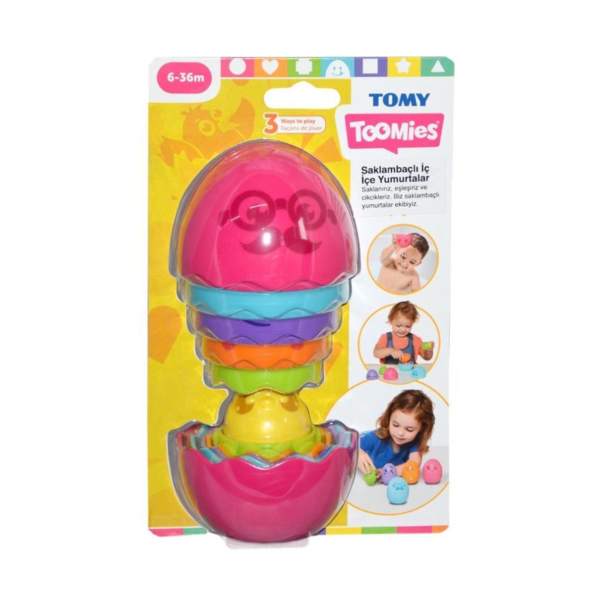 TOMY TOOMİES İÇ İÇE YUMURTALAR E73080C SAKLAMBAÇLI 6-36M 1