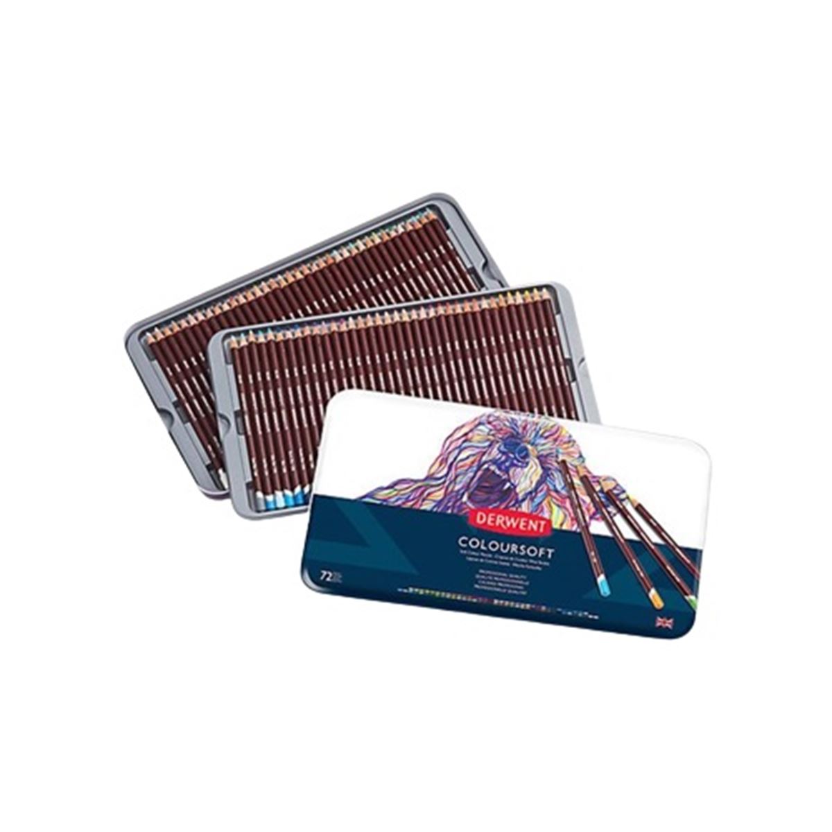 DERWENT COLOURSOFT KURUBOYA 72 RENK METAL KUTU DW0701029 1