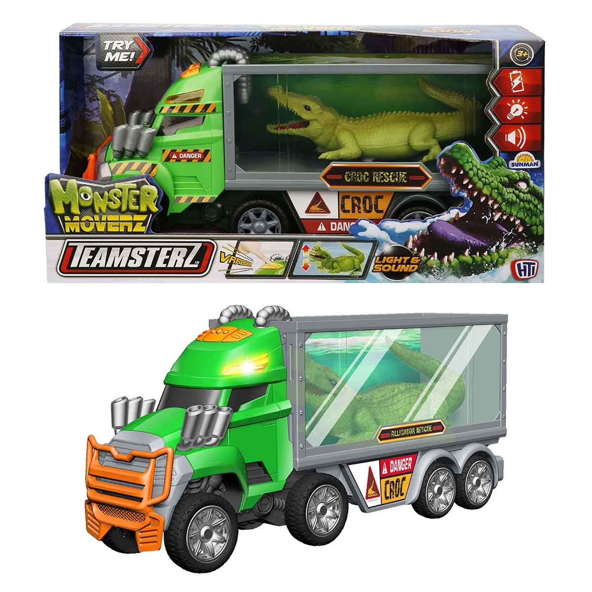 SUNMAN TİMSAH KURTARMA 1417285 MOTORİZE ARABA PİLLİ IŞIKLI SESLİ 3+ 1