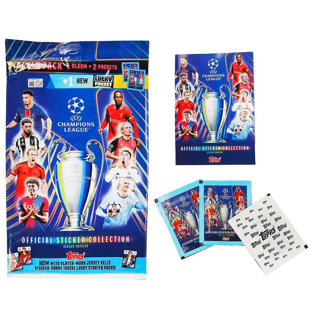 TOPPS STARTER PACK 2025 UEFA ŞAMPİYONLAR LİGİ STİCKER VE ALBÜM 2024-25 3+ 1