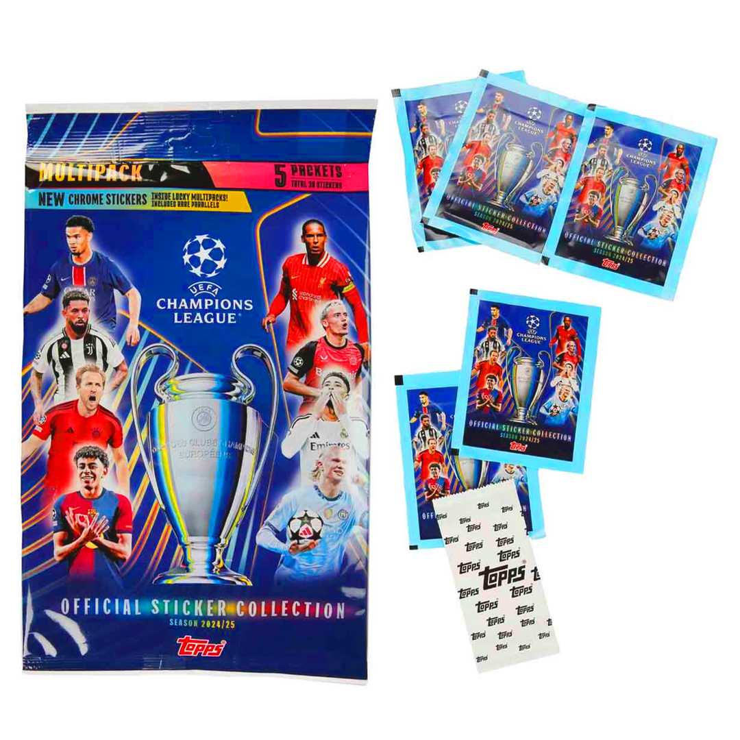 TOPPS MULTİPACK 2025 UEFA ŞAMPİYONLAR LİGİ STİCKER 2024-25 3+ 1