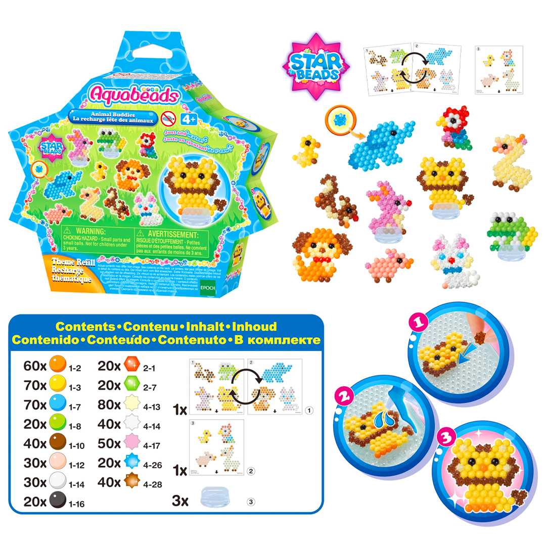 AQUABEADS 31915 ANİMAL BUDDİES HAYVAN DOSTLAR BONCUK SETİ 4+ 1