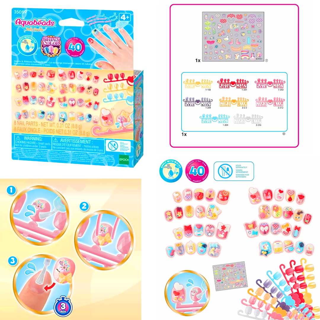 AQUABEADS 35059 KALPLER VE KURDELELER YEDEK TIRNAK PAKETİ 4+ 1