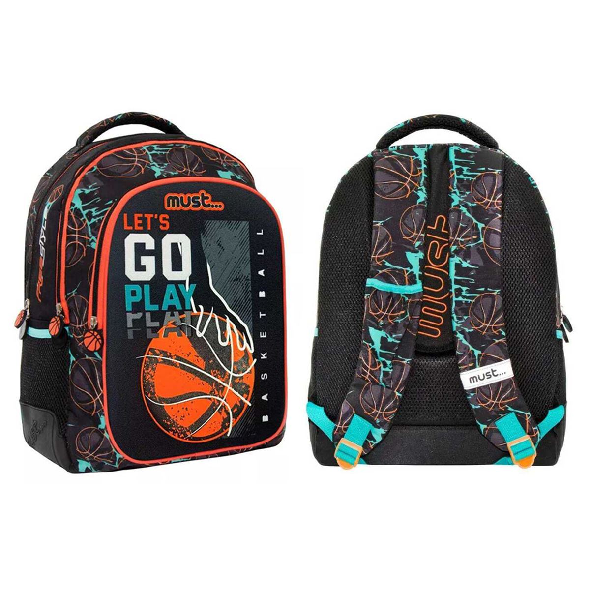 MUST OKUL ÇANTASI 584972 BASKETBOL ÜÇ BÖLMELİ 1