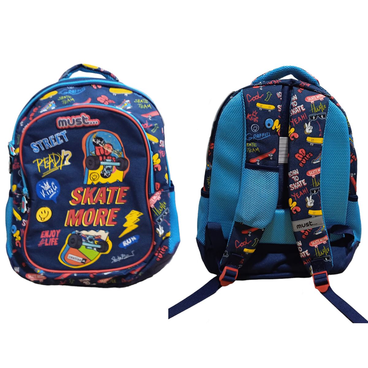 MUST OKUL ÇANTASI 585017 SKATE MORE ÜÇ BÖLMELİ 1