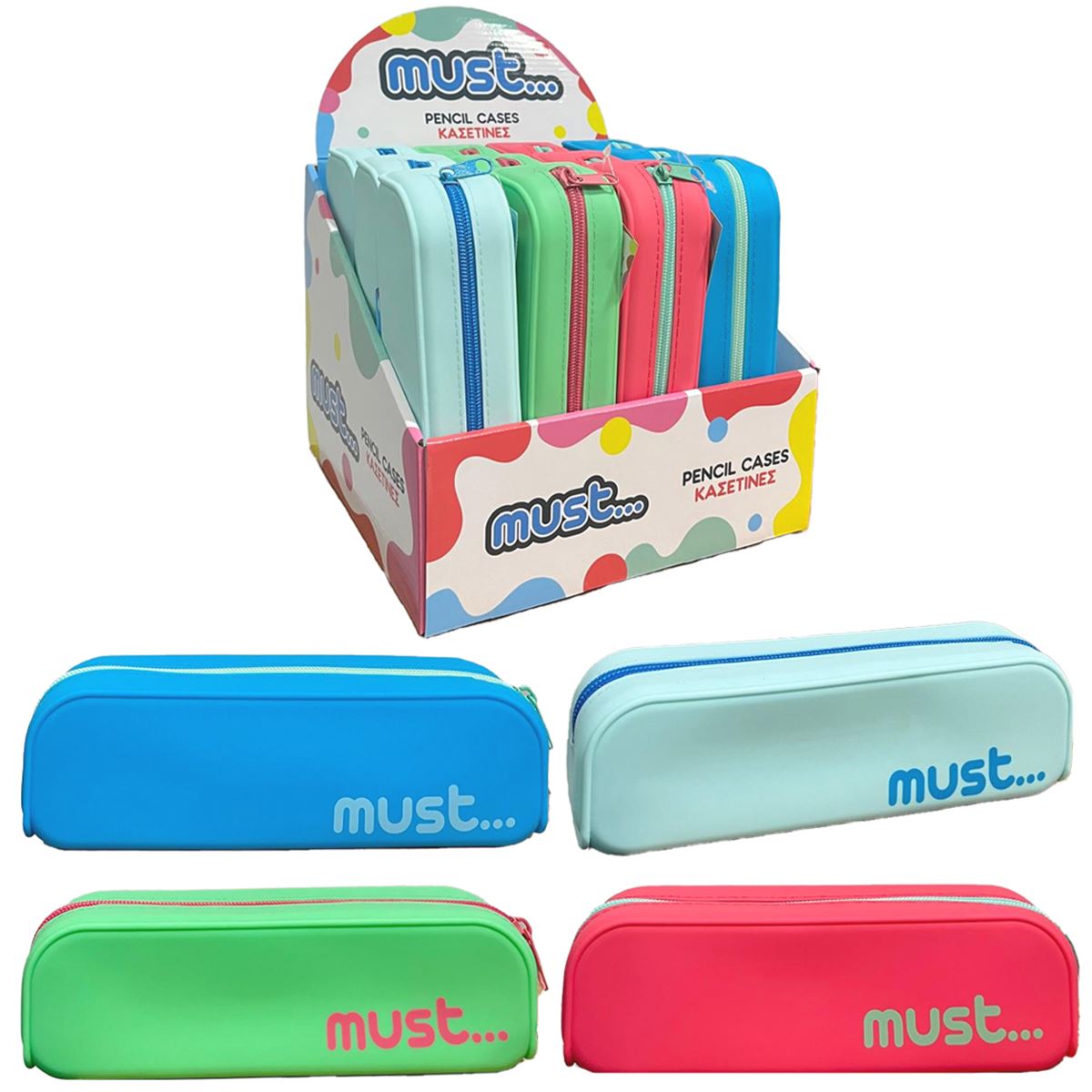 MUST KALEM ÇANTASI 585642 SİLİKON PASTEL 4 RENK TEK BÖLMELİ 1