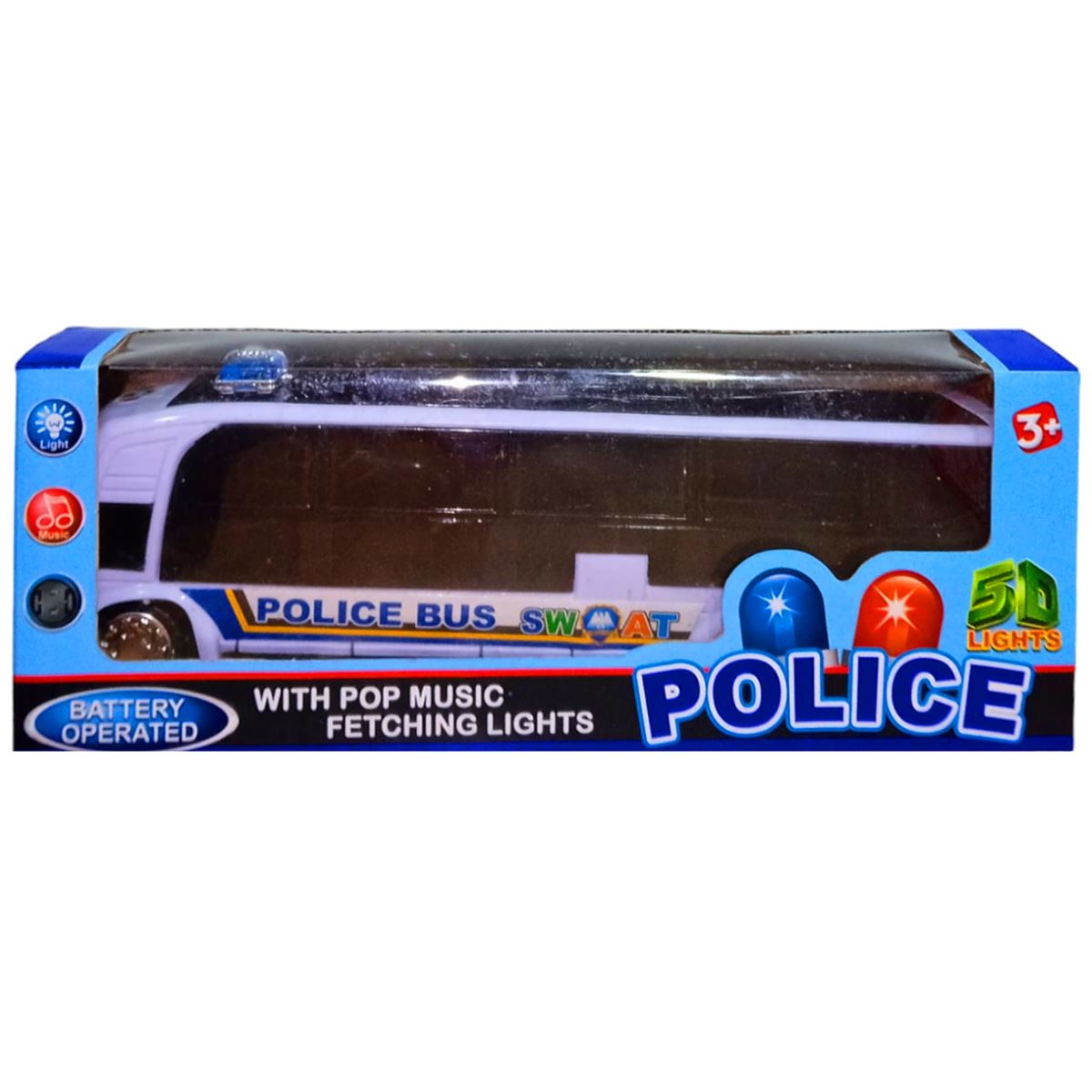 İNTER TOYS POLİCE 368A-05 OTOBÜS SESLİ IŞIKLI PİLLİ 3+ 1