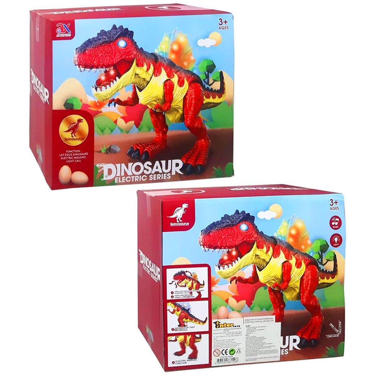 İNTER TOYS DİNOSAUR 895A IŞIKLI PİLLİ DİNOZOR 3+ 1