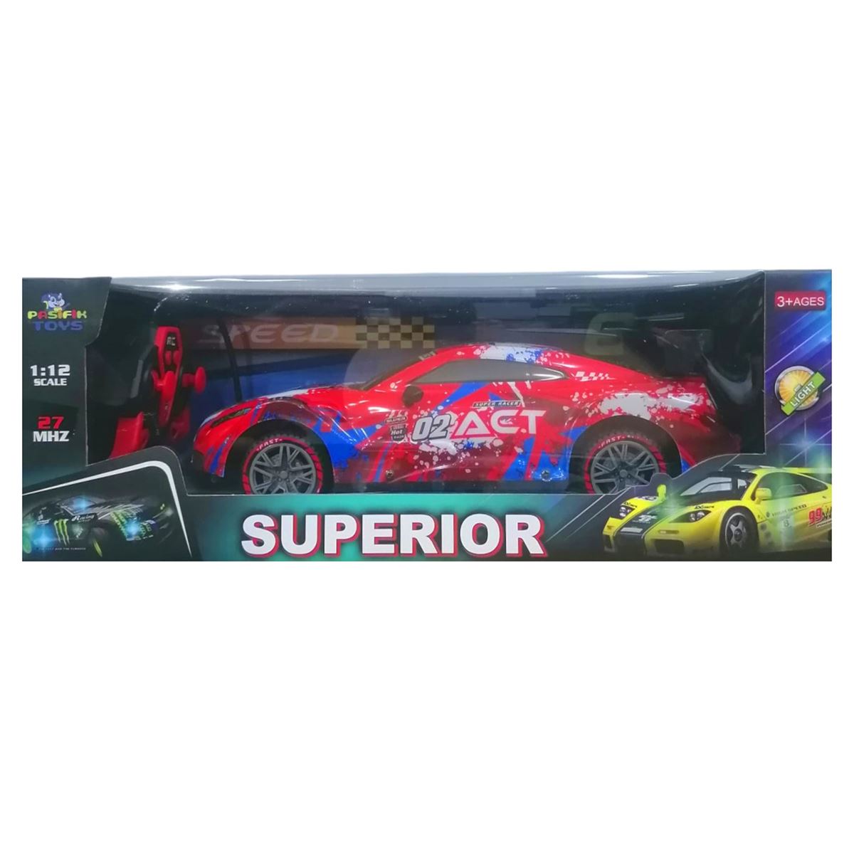 PASİFİK KUMANDALI ARABA YQ070-24A SUPERIOR 27 MHZ 1:12 R/C ŞARJLI IŞIKLI 3+ 1