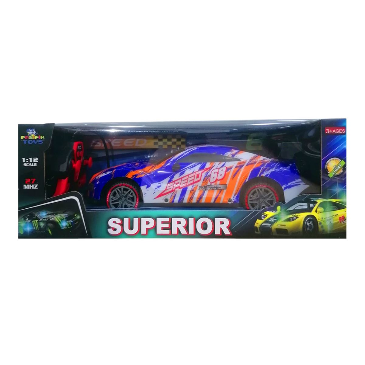 PASİFİK KUMANDALI ARABA YQ070-15A SUPERIOR 27 MHZ 1:12 R/C ŞARJLI IŞIKLI 3+ 1