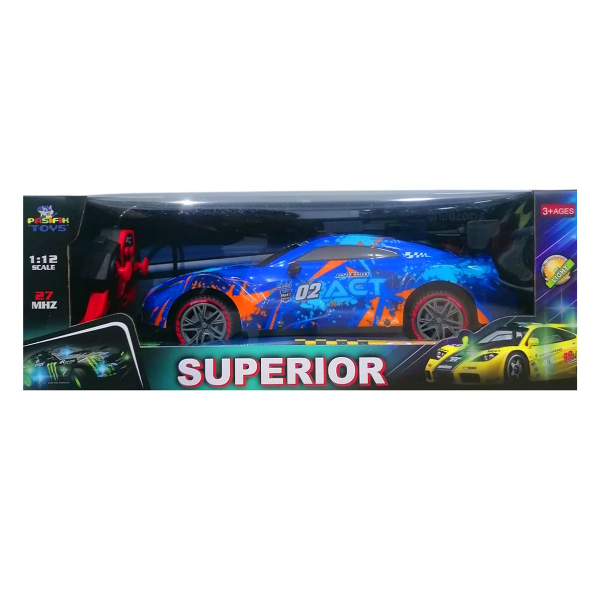 PASİFİK KUMANDALI ARABA YQ070-25A SUPERIOR 27 MHZ 1:12 R/C ŞARJLI IŞIKLI 3+ 1