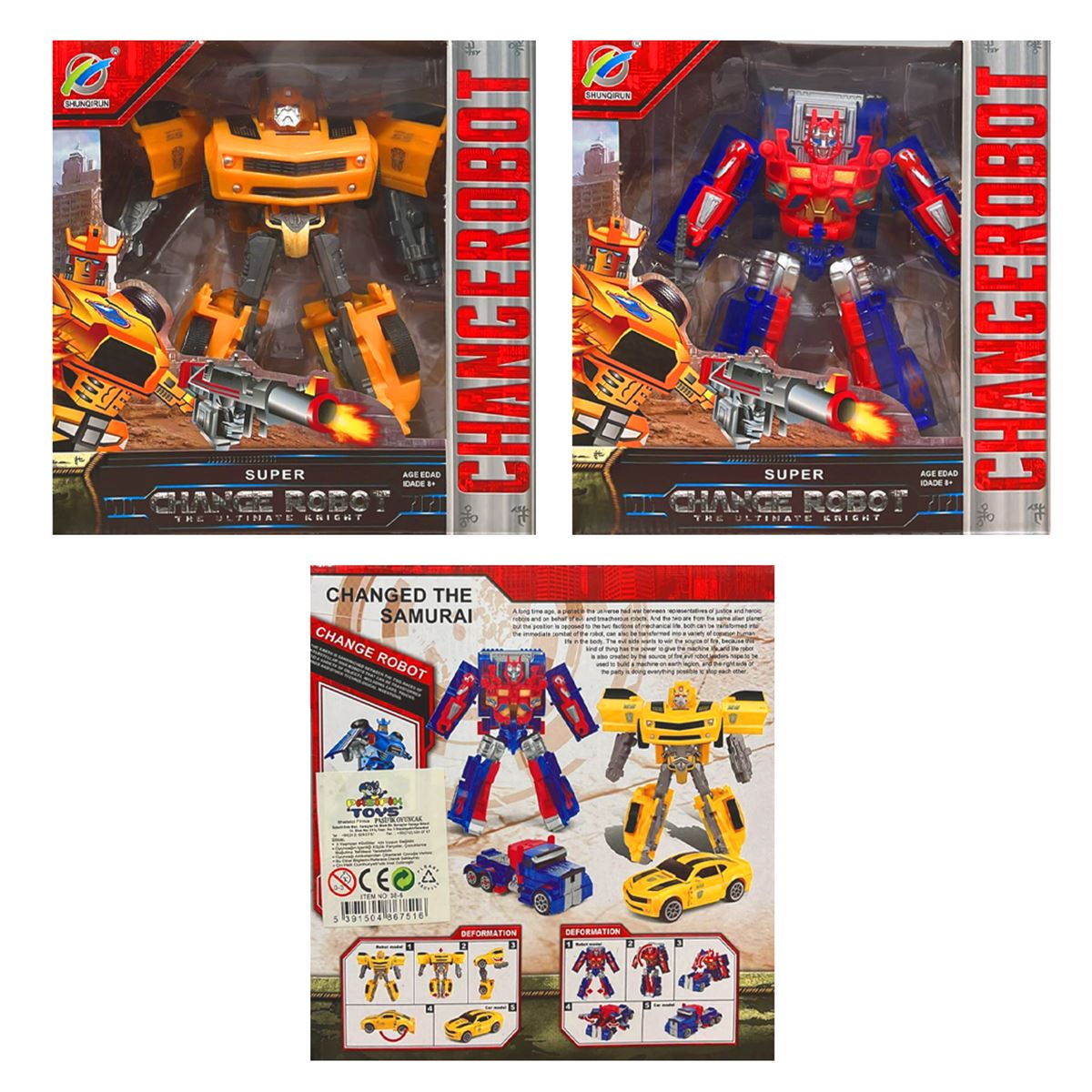 PASİFİK CHANCE ROBOT 38-6 TRANSFORMENS ROBOT 3+ 1
