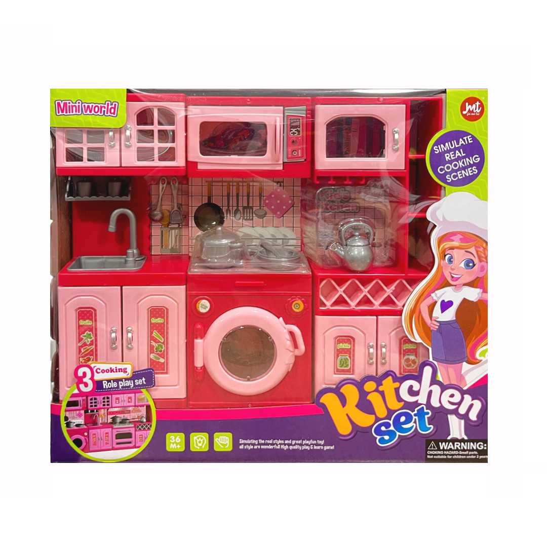 PASİFİK MİNİ WORLD KİTCHEN YQL153-2 MUTFAK SETİ 3 LÜ 36M+ 1