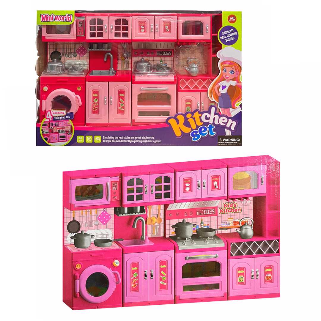 PASİFİK MİNİ WORLD KİTCHEN YQL154-1 MUTFAK SETİ 4 LÜ 36M+ 1