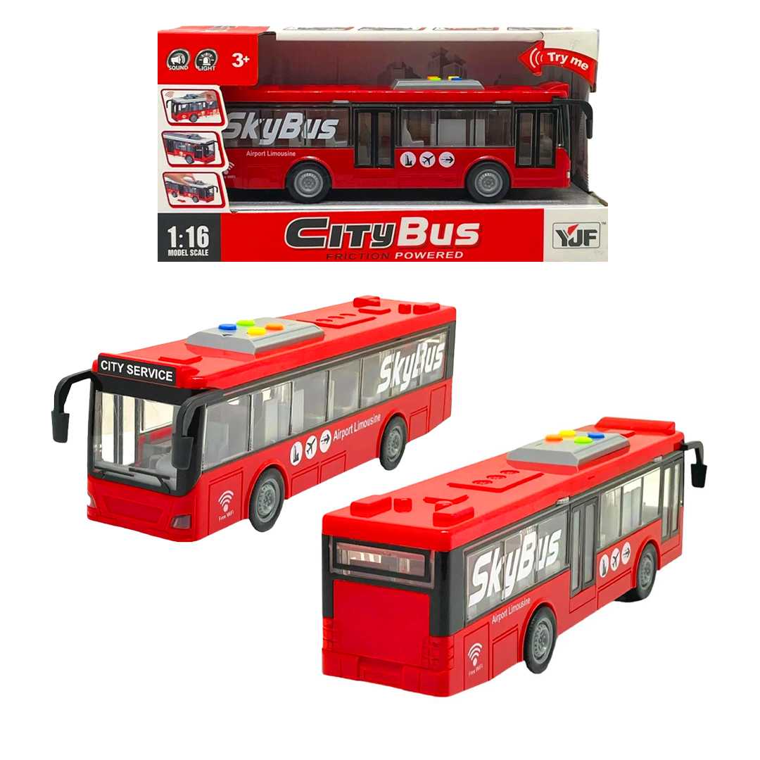 PASİFİK OTOBÜS A1119-4 CİTY BUS 1:16 SESLİ IŞIKLI PİLLİ 3+ 1