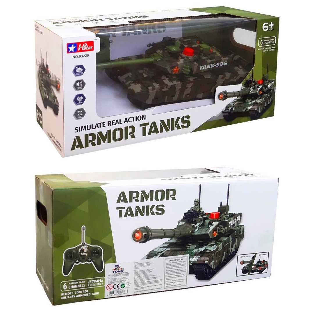 PASİFİK KUMANDALI TANK 93220 F/F R/C 27MHZ 6 CHANNELS SESLİ ŞARJLI 1:12 6+ 1
