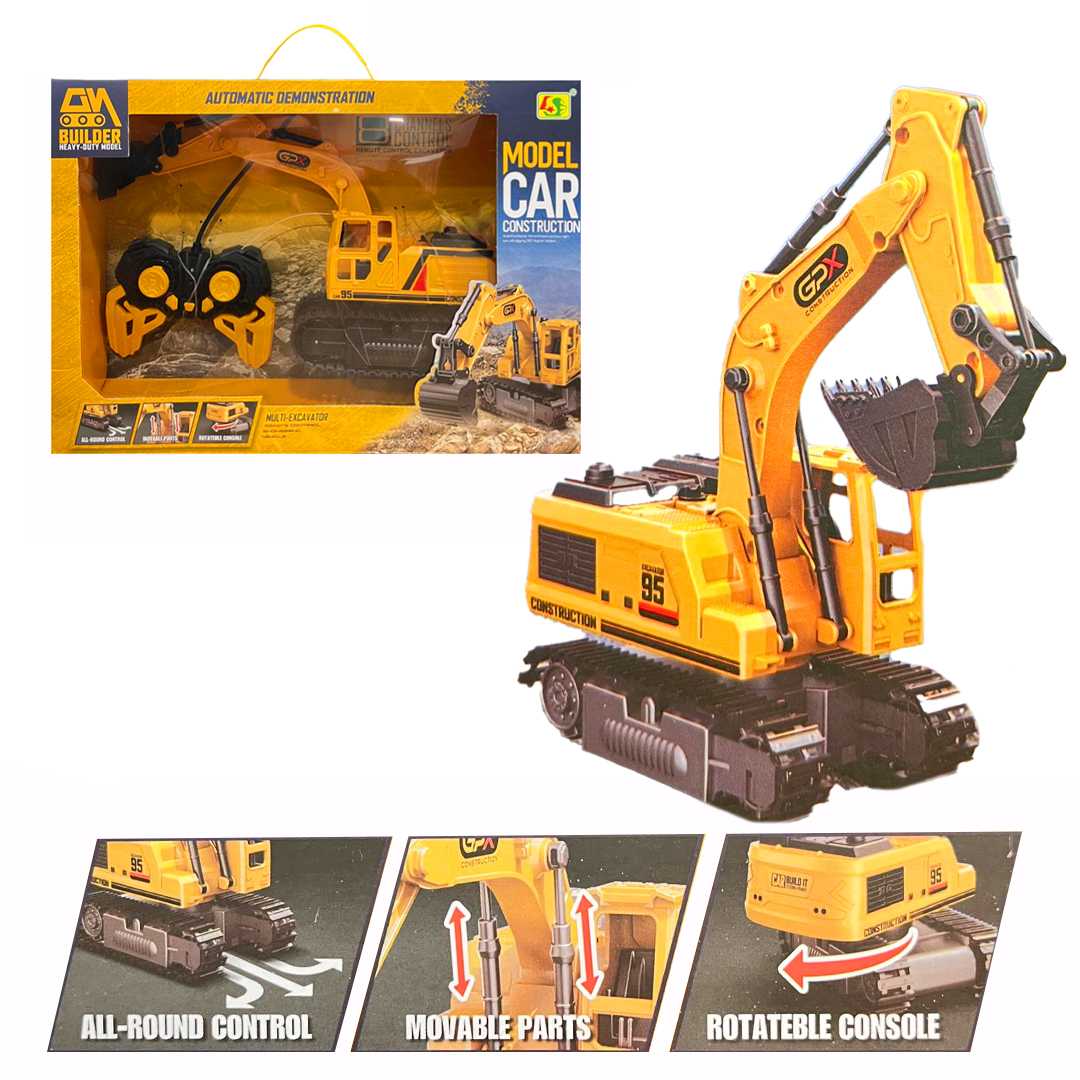 PASİFİK KUMANDALI İŞ MAKİNESİ KEPÇE 955-200 R/C 8 CHANNELS ŞARJLI 3+ 1