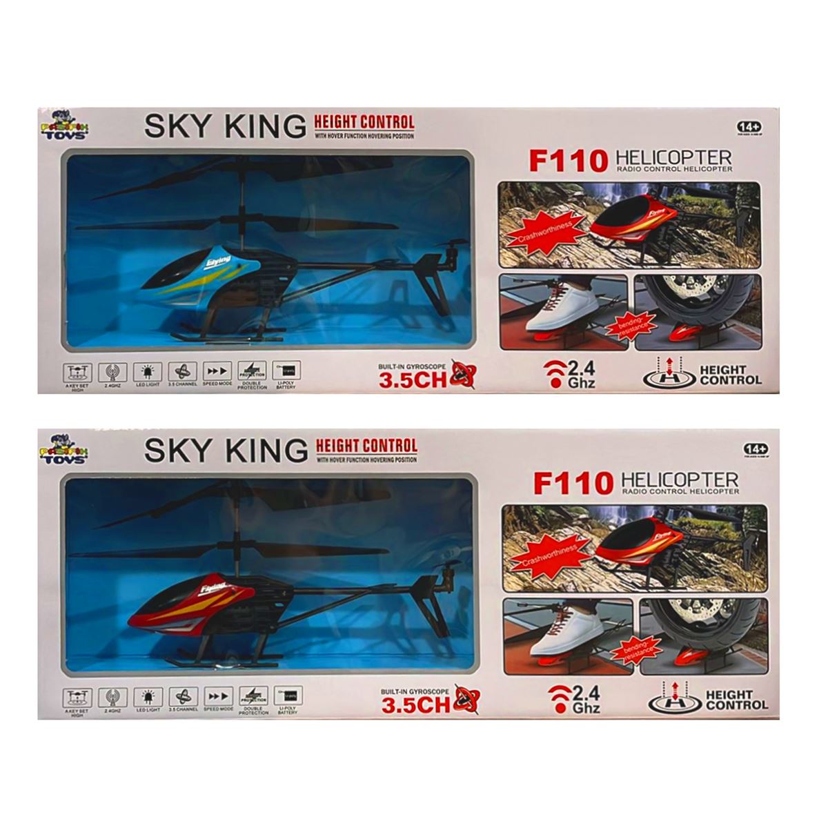 PASİFİK KUMANDALI HELİKOPTER F110 2.4GHZ 3.5 CHANNEL IŞIKLI 14+ 1