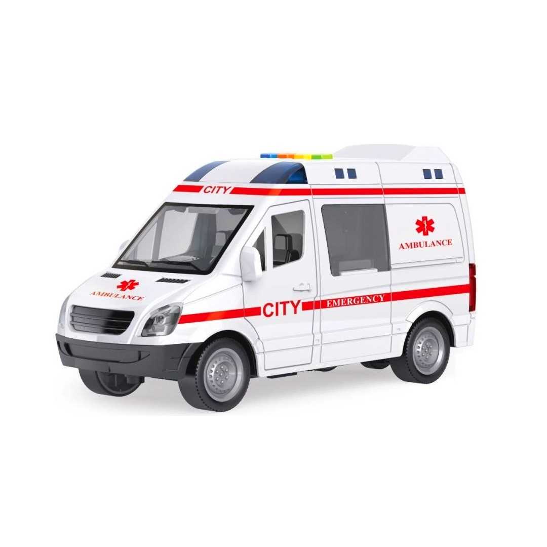 PASİFİK SÜRTMELİ AMBULANS WY590E SESLİ IŞIKLI 1:16 3+ 1