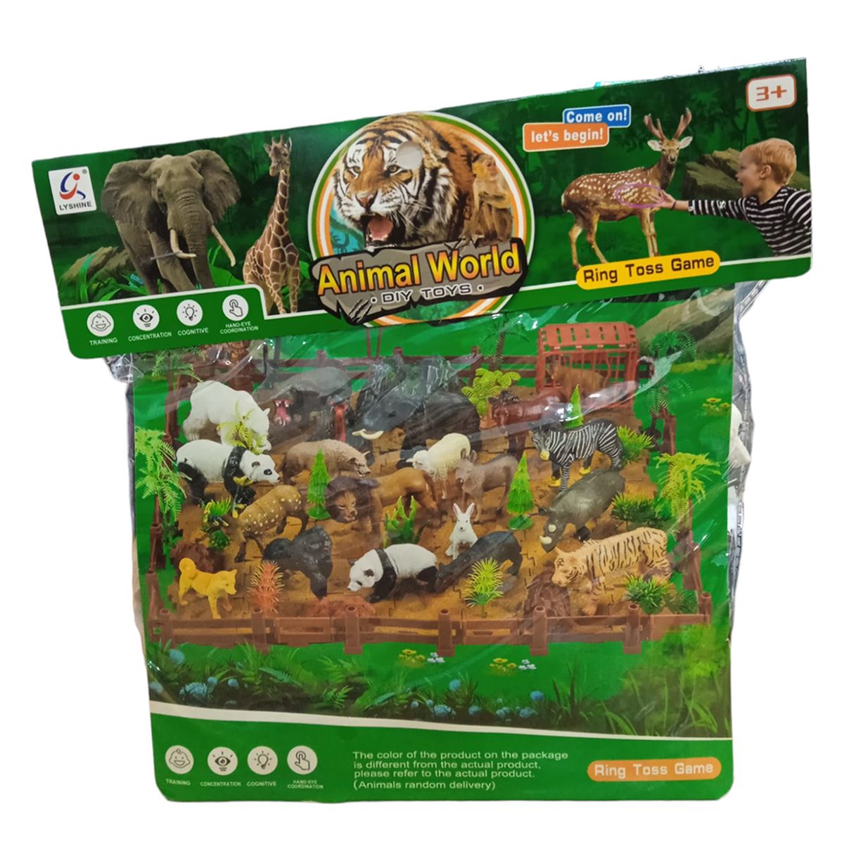 DIY TOYS ANİMAL WORLD DZDW-3 ORMAN HAYVANLARI SETİ HALKALI 3+ 1