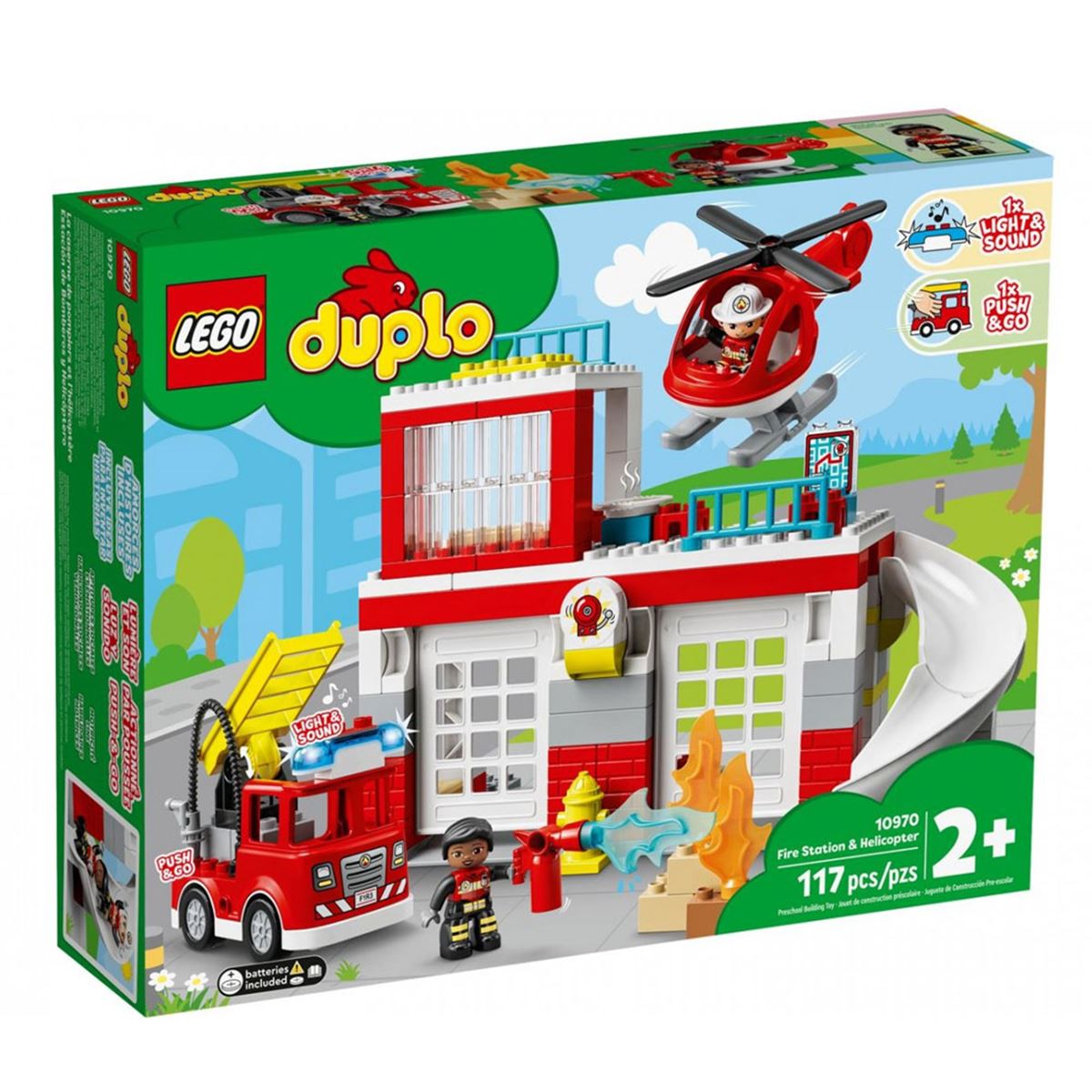 LEGO DUPLO 10970 İTFAİYE MERKEZİ VE HELİKOPTER 117 PARÇA 2+ 1