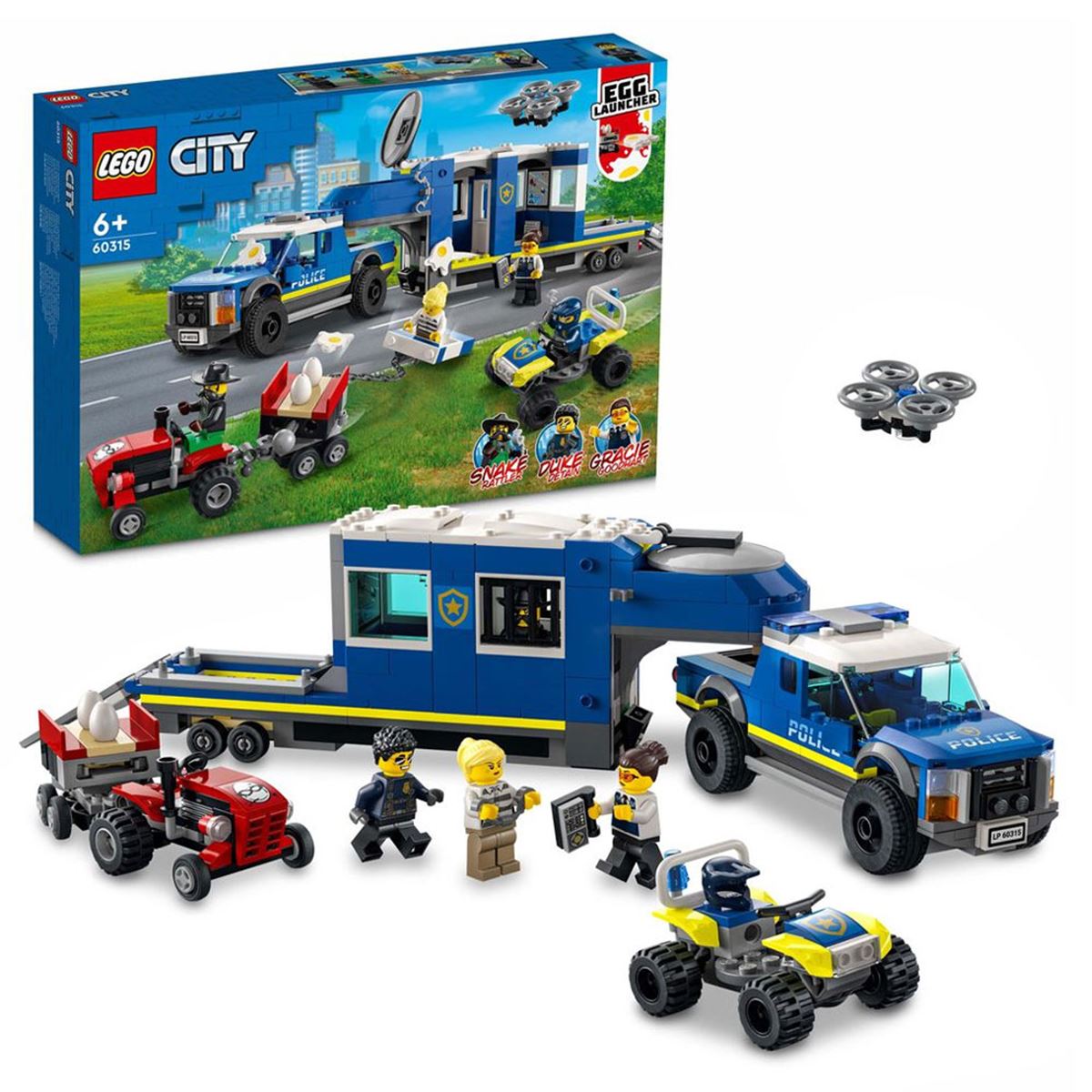LEGO CİTY 60315 POLİCE MOB COMMAND TRUCK 436 PARÇA 6+ 1