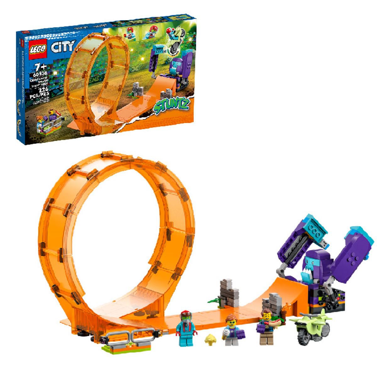 LEGO CİTY 60338 STUNT ŞEMPANZE YUMRUĞU GÖSTERİ ÇEMBERİ 226 PARÇA 7+ 1