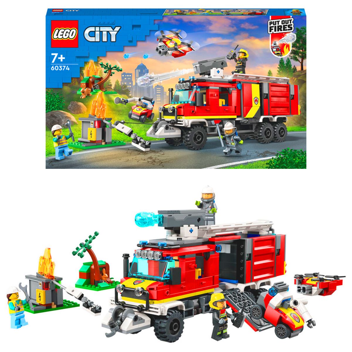 LEGO CİTY 60374 FİRE COMMAND TRUCK 502 PARÇA 7+ 1