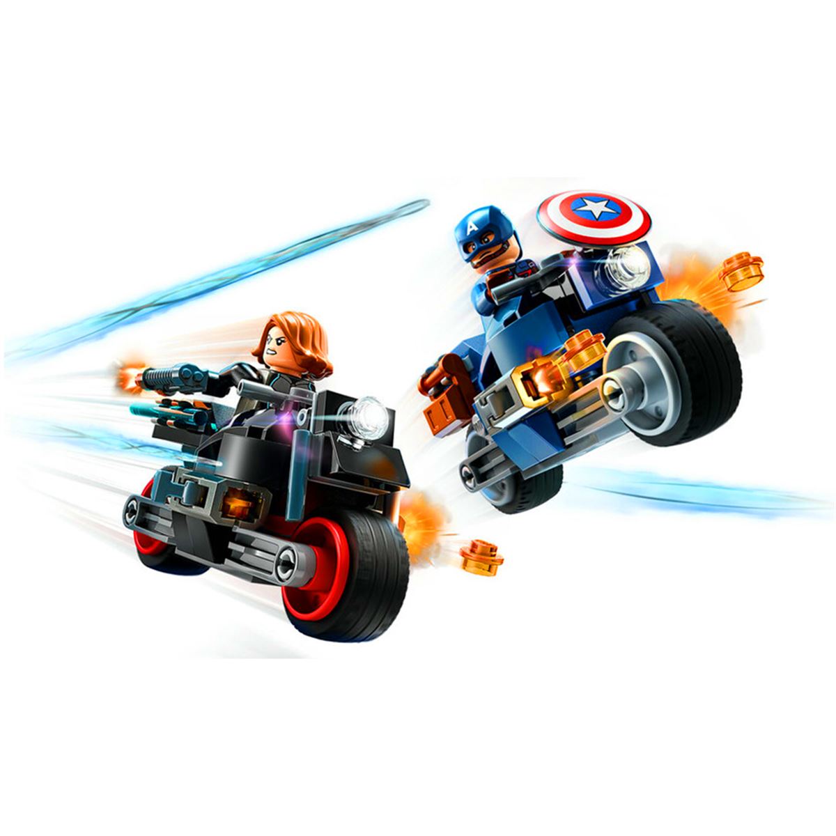 LEGO MARVEL 76260 BLACK WİDOW CAPTAİN AMERİCA MOTORCYCLES 130 PARÇA 6+ 1