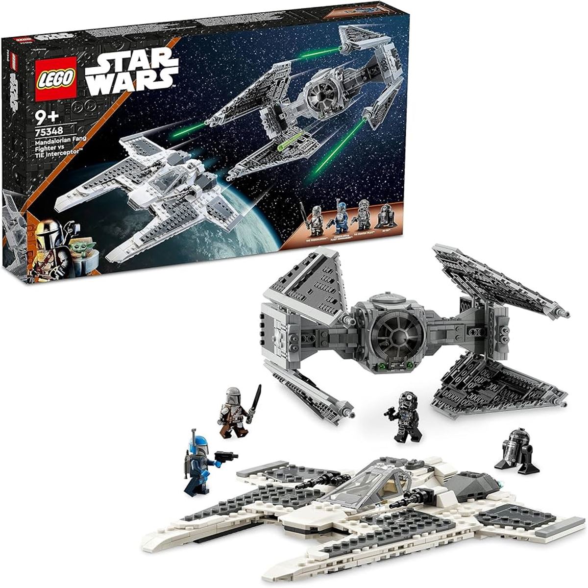 LEGO STAR WARS 75348 MANDALORİAN FANG FİGHTER VS TİE İNTERCEPTOR 957 PARÇA 9+ 1