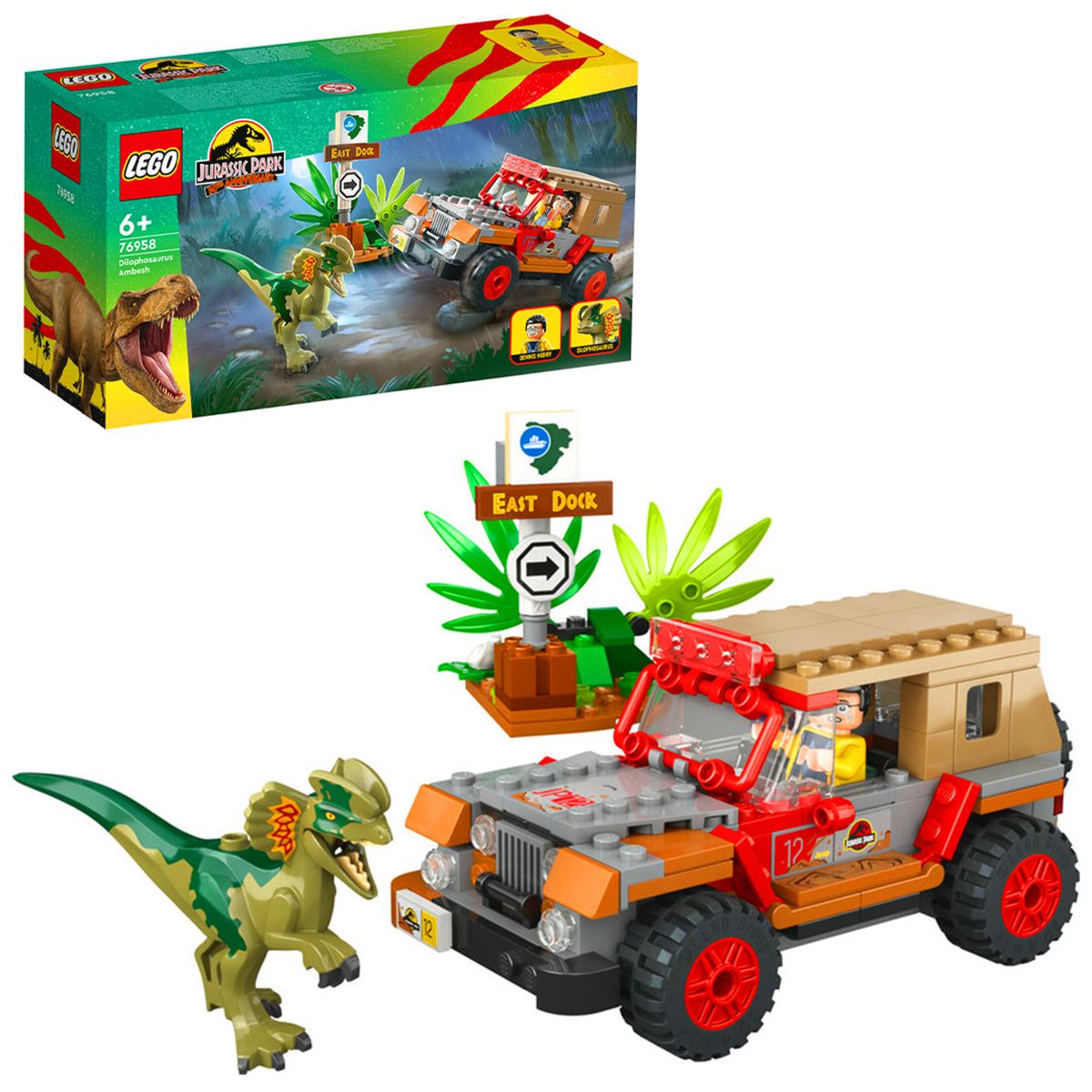 LEGO JURASSİC WORLD 76958 DİLOPHOSAURUS AMBUSH 211 PARÇA 6+ 1