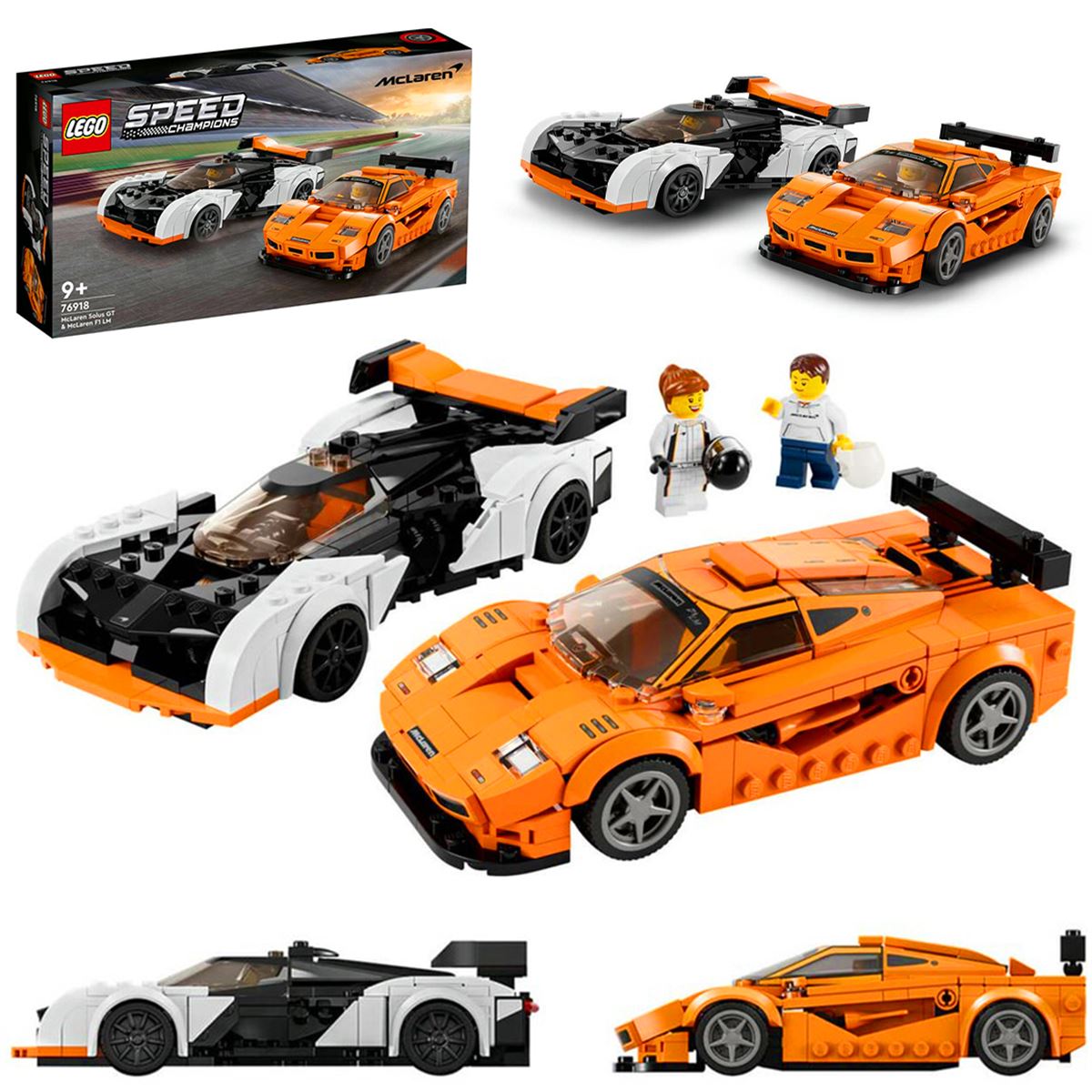 LEGO SPEED CHAMPİONS 76918 MCLAREN SOLUS GT VE MCLAREN F1 LM 581 PARÇA 9+ 1