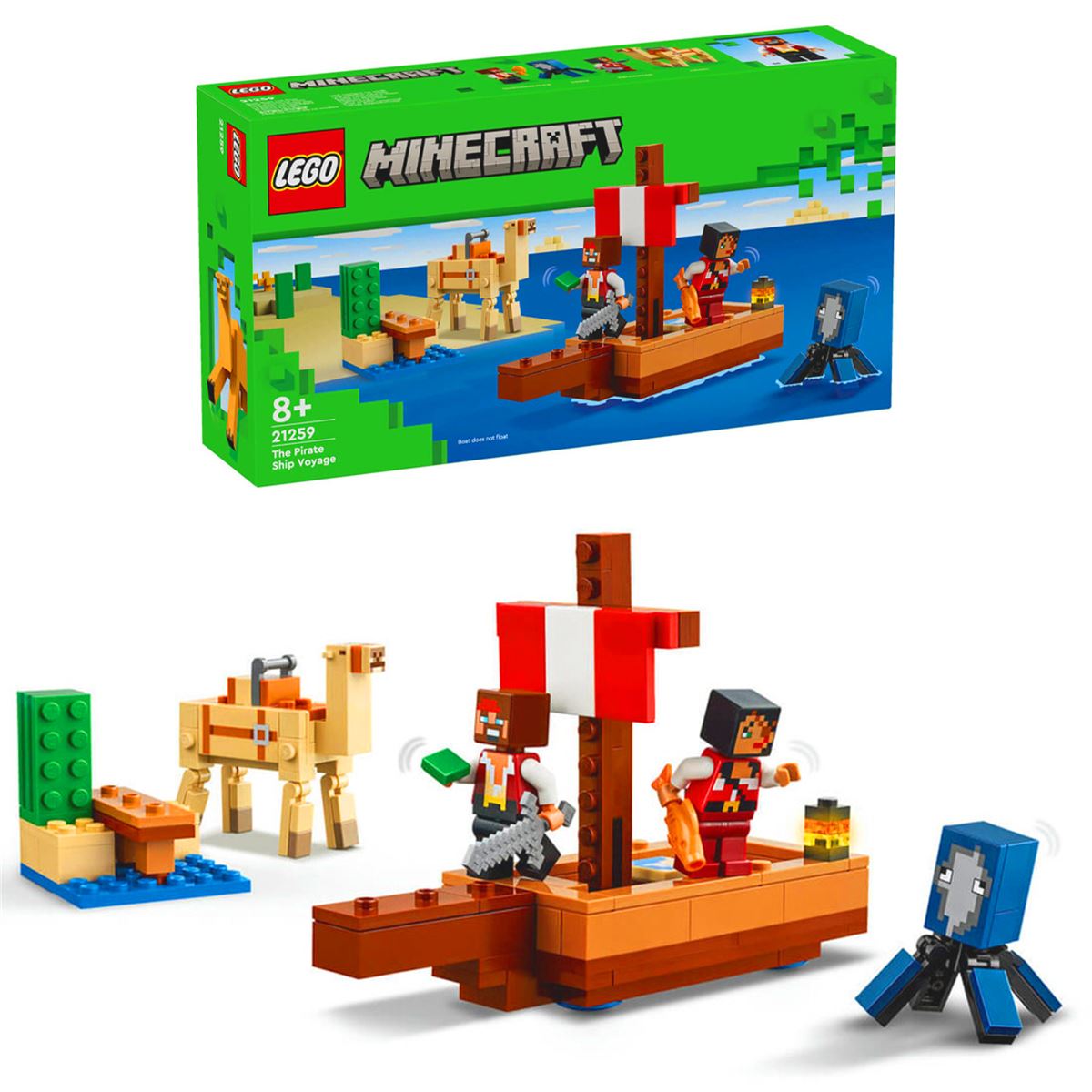 LEGO MİNECRAFT 21259 THE PİRATE SHİP VOYAGE 166 PARÇA 8+ 1