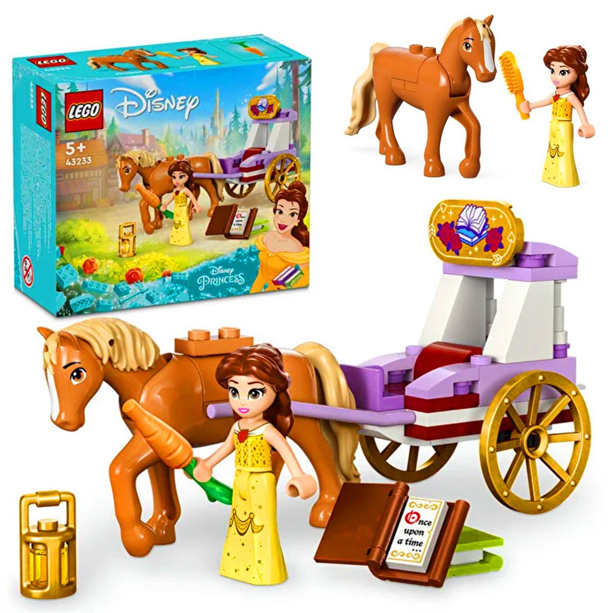 LEGO DİSNEY 43233 BELLENİN HİKAYE ZAMANI AT ARABASI 62 PARÇA 5+ 1