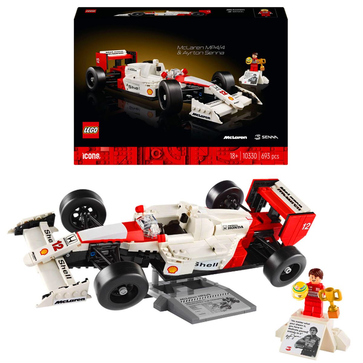 LEGO İCONS 10330 MCLAREN MP4/4 AYRTON SENNA 693 PARÇA 18+ 1