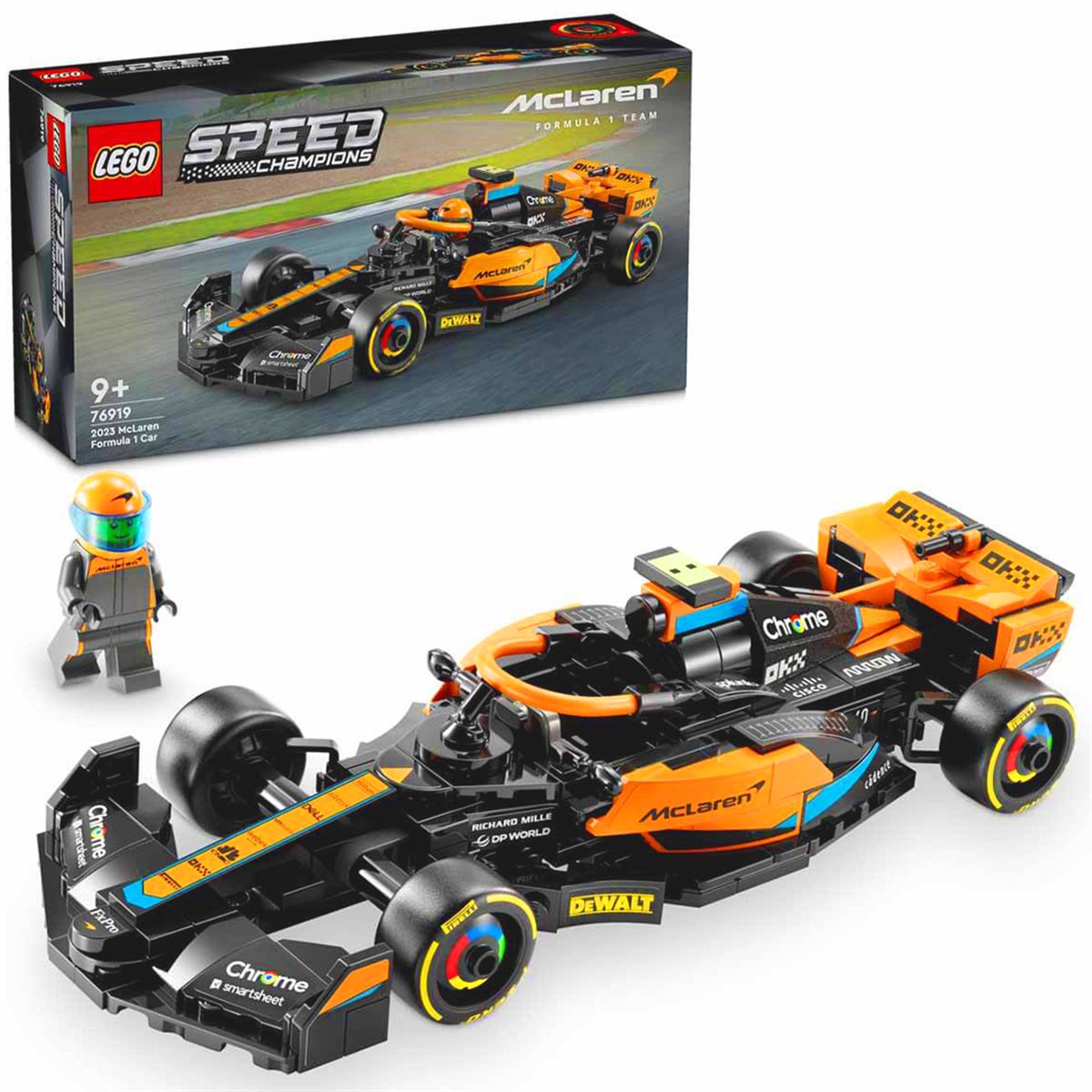 LEGO SPEED CHAMPİONS 76919 2023 MCLAREN FORMULA 1 RACE CAR 245 PARÇA 9+ 1